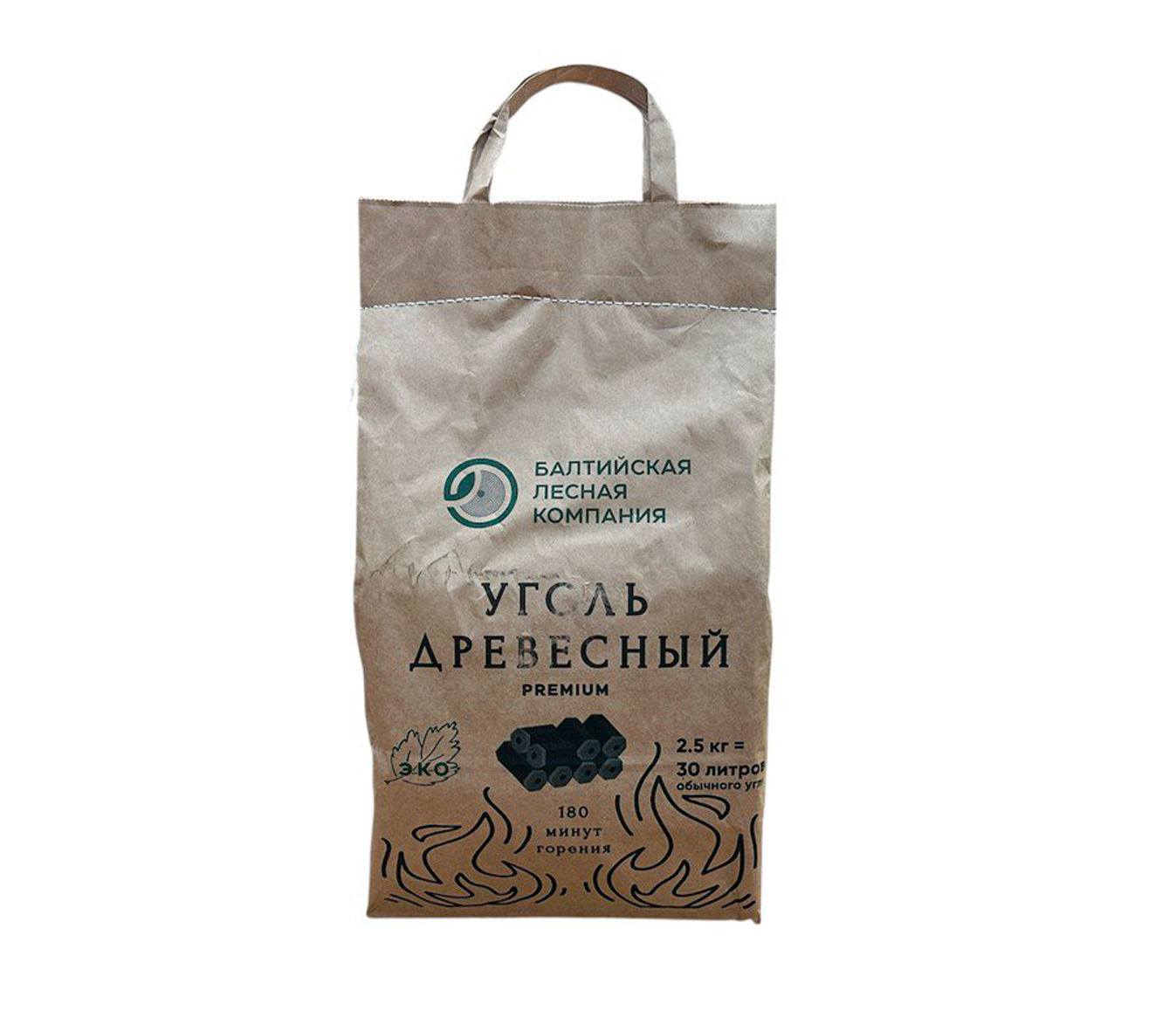 Уголь древесный брикетированный Твёрдолиственных пород древесины.